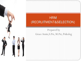HRM (RECRUITMENT & SELECTION)