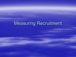 Measuring Recruitment - AMITY GLOBAL BUSINESS SCHOOL