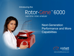 Rotor-Gene 6000 System Introduction