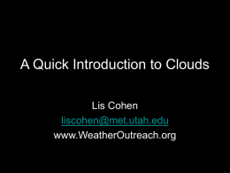 A Quick Introduction to Clouds