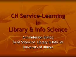 CN Service-Learning in LIS