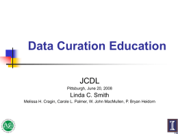 Data Curation Education and Biological Information Specialists