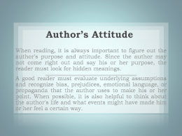 Author’s Attitude
