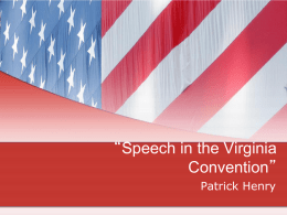Speech in the Virginia Convention”