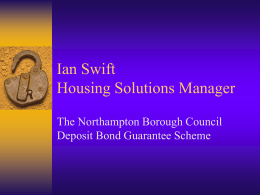Ian Swift Housing Solutions Manager