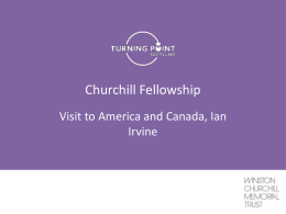 Churchill Fellowship - Turning Point Scotland