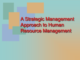 Chapter 002 - Strategic Management Approach to HRM