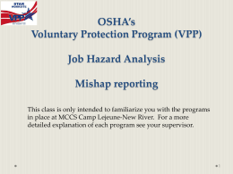 OSHA’s Voluntary Protection Program (VPP) Job Hazard