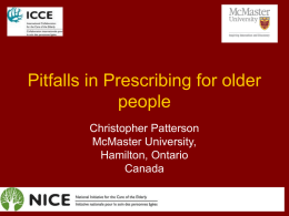 Pitfalls in Prescribing for Older People