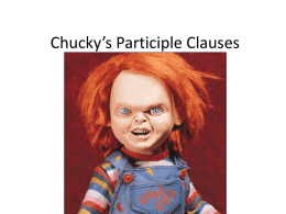 Chucky’s Participle Clauses - Tim's Free English Lesson