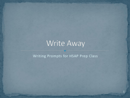 Write Away - Mrs. Fiery's English Classes