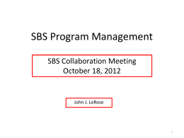 SBS Project Management