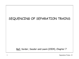 Sequencing of Separation Trains - ????????