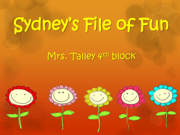 Sydney’s File of Fun