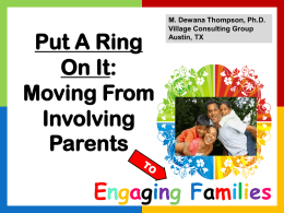 Moving From Involving Parents