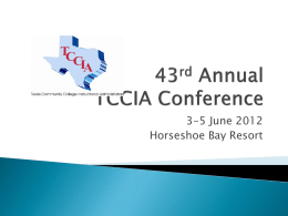 43rd Annual TCCIA Conference - Texas Community College