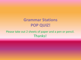 Grammar Stations