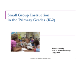 Types of Small Group Instruction
