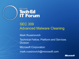 Advanced Malware Cleaning