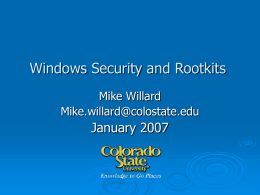 Windows 2003 Security - Colorado State University