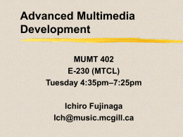 PowerPoint Presentation - Advanced multimedia Development
