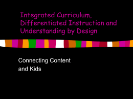 Differentiated Instruction and Understanding by Design
