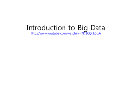 Introduction to Big Data