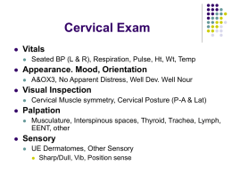 Cervical Exam - Logan Class of December 2011