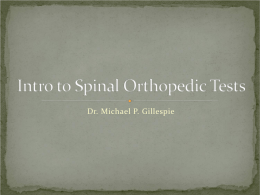 Cervical Orthopedic Tests - Chiropractor Manhattan