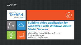 Building video application for windows 8 with Windows