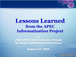 슬라이드 1 - APEC SME Innovation Center1