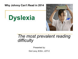Dyslexia - Mansfield Public Schools