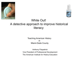 White Out! Using documents to improve historical literacy