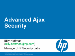 Advanced Ajax Security
