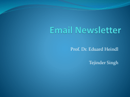 Email Newsletter - hs