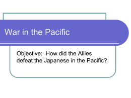 War in the Pacific - Mr. Greaves' Social Studies Site