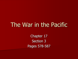 The War in the Pacific - Clayton Valley Charter High School