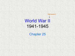 World War II 1941-1945