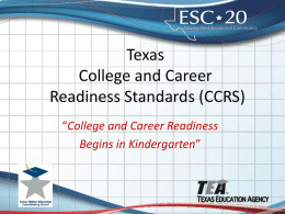 CCRS TOT Powerpoint - ESC-20