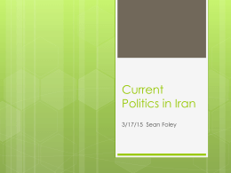 Current Politics in Iran