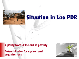 Situation in Lao PDR