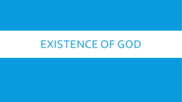 existence of God