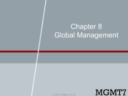 Chapter 8Global Management - TTU :: RCOBA :: Jerry Stevens