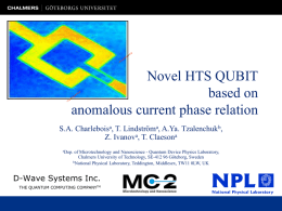Novel HTS qubit based on anomalous current phase relation