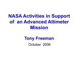 Advanced Altimeter Mission