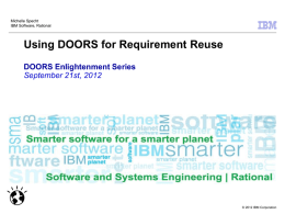 IBM Rational Systems Engineering Symposium Orlando Science