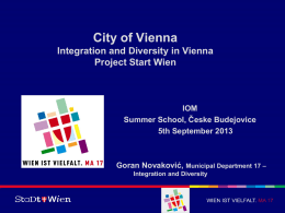 City of Vienna Municipal Department 17 - Integration