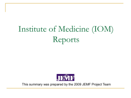 IOM Reports