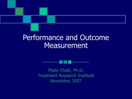 Performance and Outcome Measurement - LACES