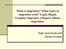 What is migration? What types of migration exist? Legal